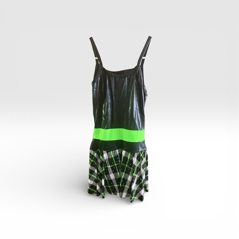 Sparkling Green and Black Kids Dance Costume